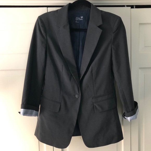 American Eagle Outfitters Jackets & Blazers - American Eagle Dark Gray Blazer